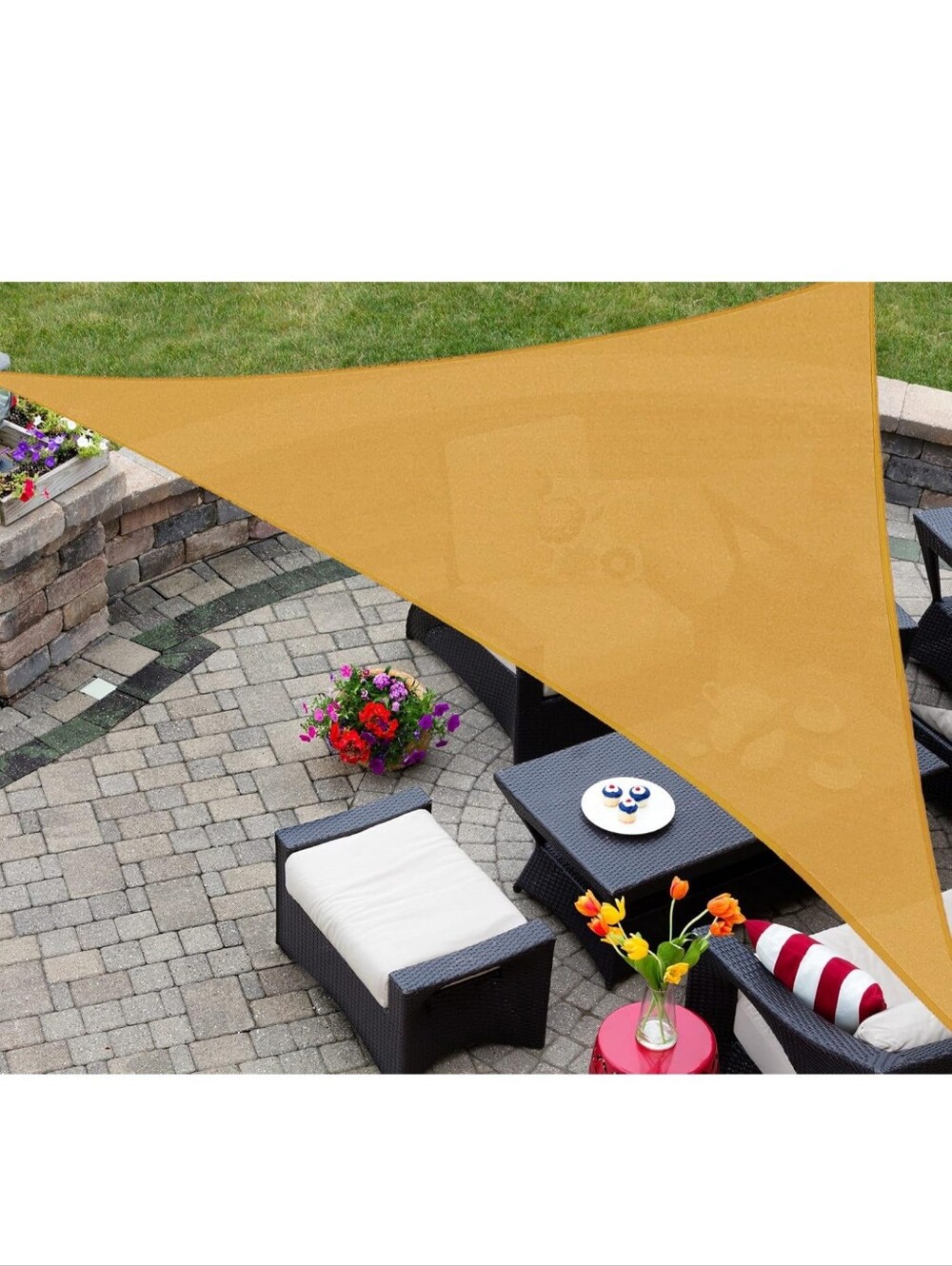 Triangle Sun Shade Sail - Sand